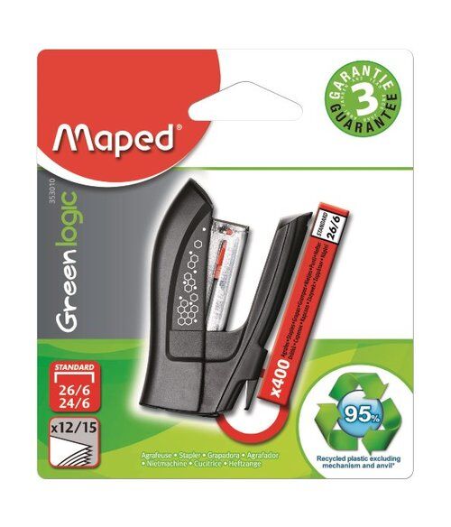 Zszywacz Greenlogic Mini + 400 zszywek 26/6