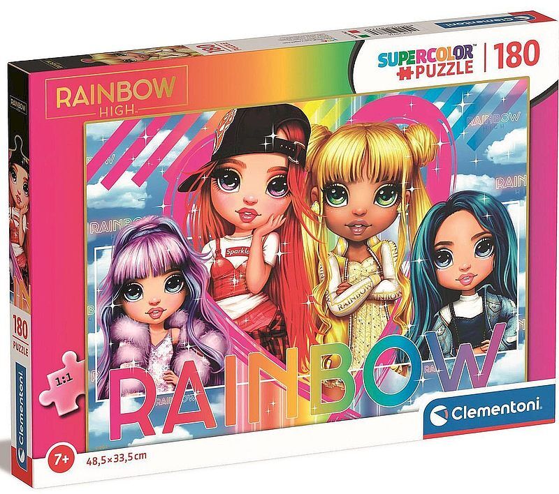 Puzzle 180 super kolor rainbow high 29776