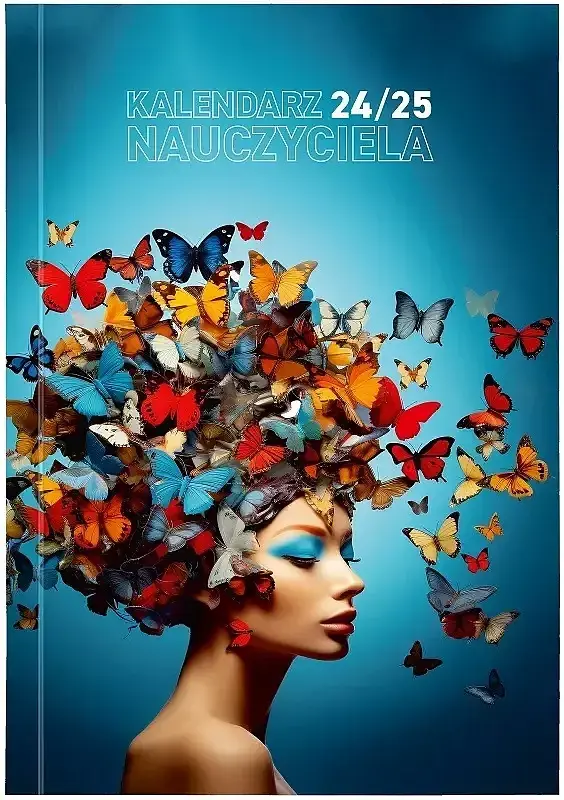 Kalendarz 2024/2025 nauczyciela a5 bezbarwny motyle