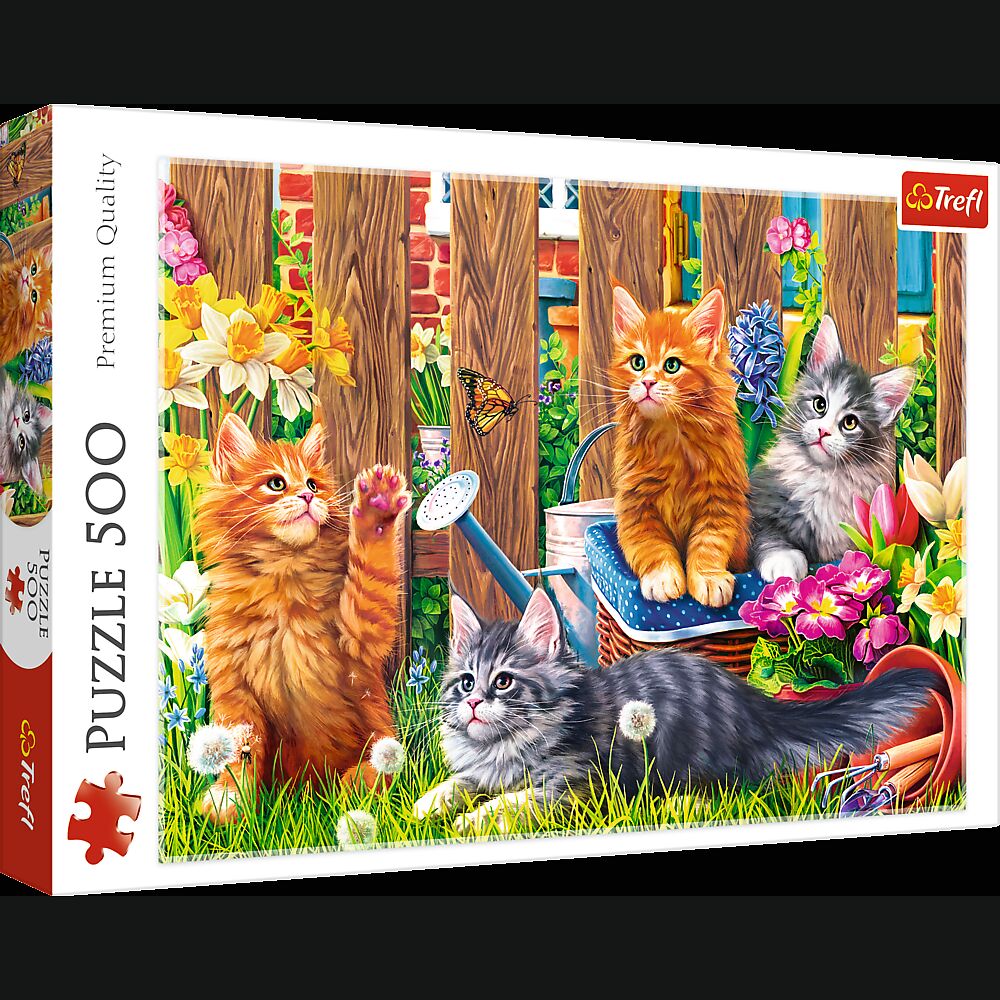 Puzzle 500 Kotki w ogrodzie 37326