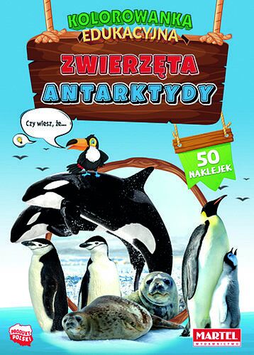 Zwierzęta antarktydy. Kolorowanka z naklejkami