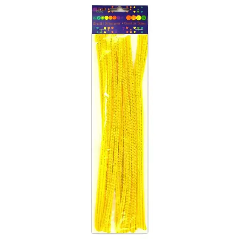 Druciki kreatywne 30 cm żółte 25 szt
