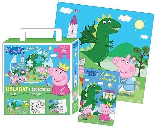 Peppa Pig. Układaj i koloruj.