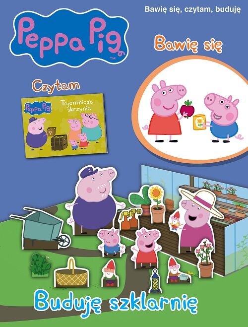 Buduję szklarnię Świnka Peppa bawię się czytam buduję