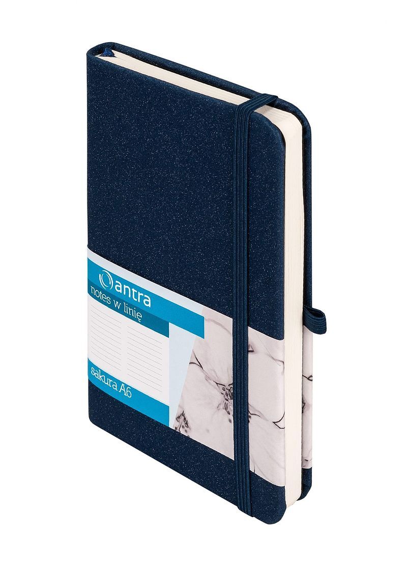 Notes A6 Sakura linia granatowy