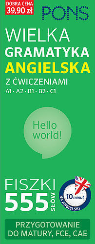 Fiszki 555 wielka gramatyka angielska pons poziom a1/b2