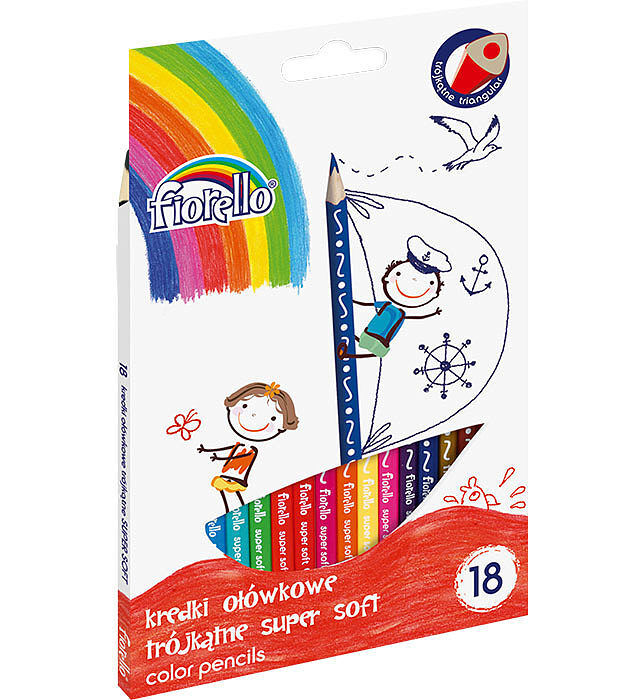Kredki fiorello super soft 18 kolorów