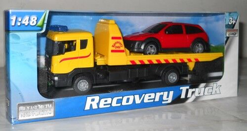 Auto Teama 1:48 Laweta pomoc drogowa Skania żółta