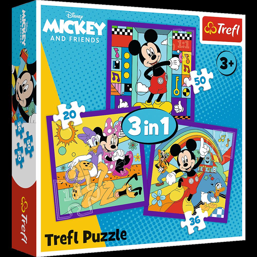 Puzzle 3w1 Miki i jego wesoła ekipa 34894