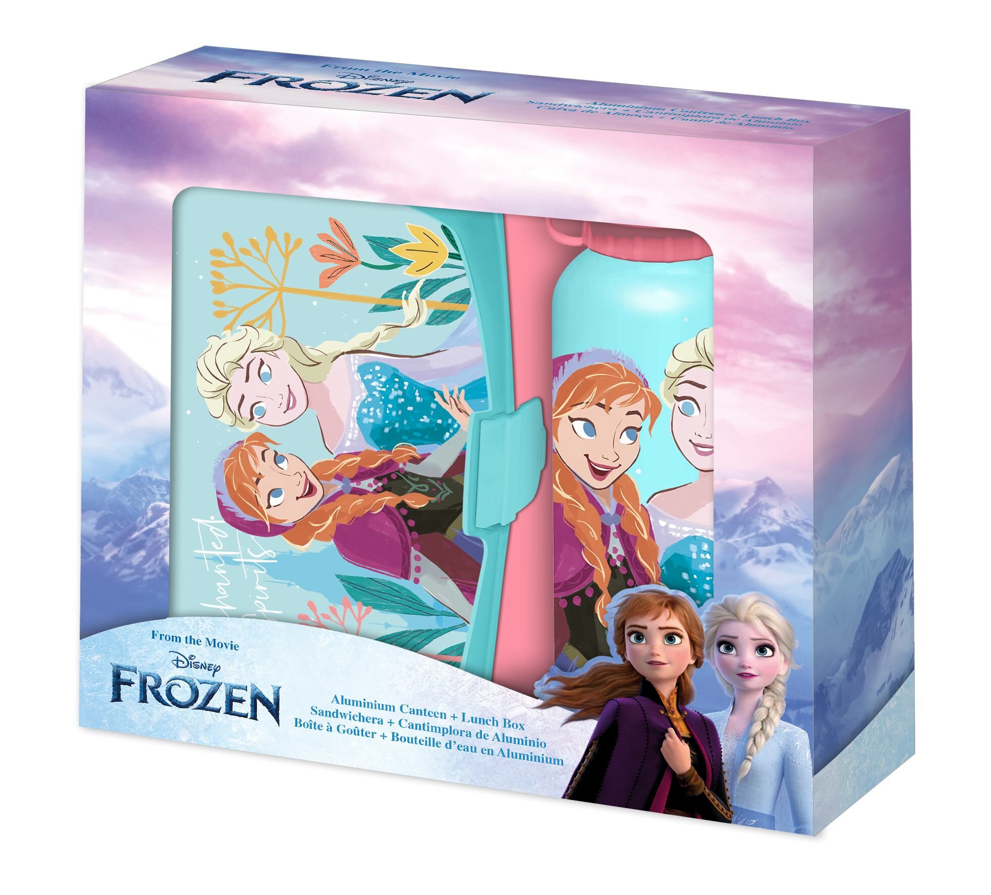 Zestaw Bidon aluminiowy + śniadaniówka Frozen FR50009