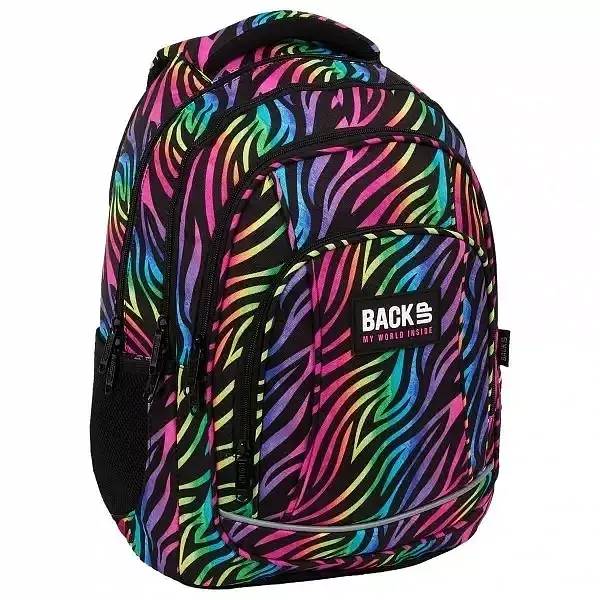 Plecak 4-komorowy backup kolorowa zebra plb6a35