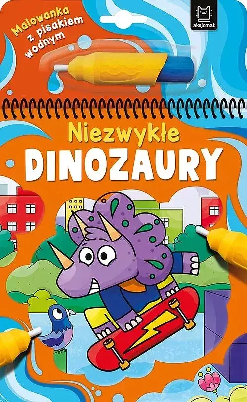 Malowanka z pisakiem wodnym. Niezwykłe dinozaury