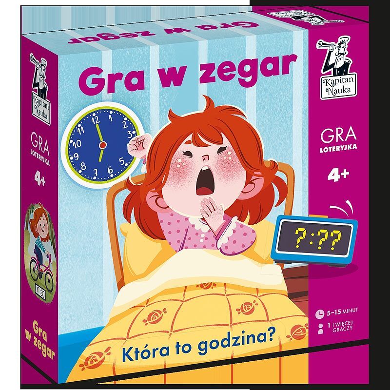 Gra w zegar. Która to godzina? (4+). Kapitan Nauka