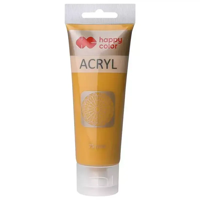 Farba akrylowa 75ml ochra tubka happy color