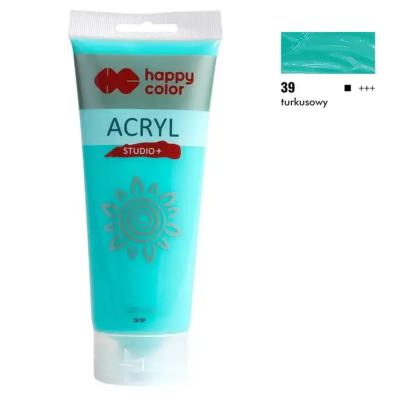 Farba akrylowa studio 200 ml turkusowy happy color