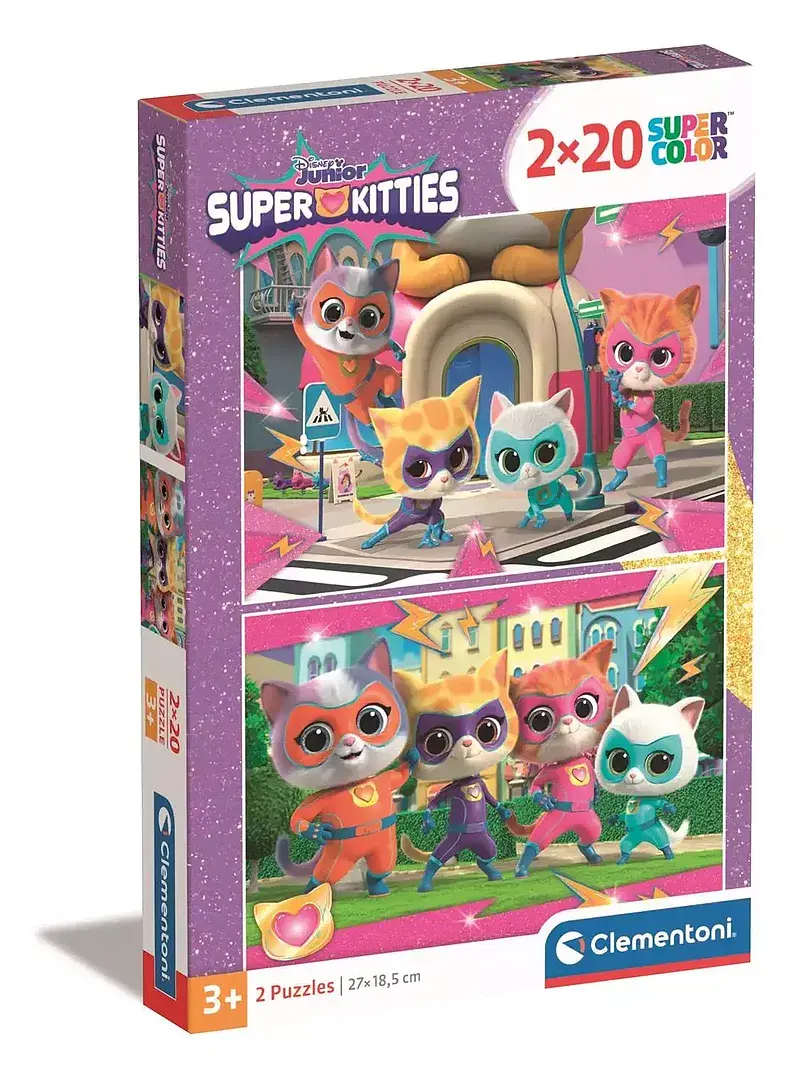 Puzzle 2 x 20 super kolor superkitties 24811