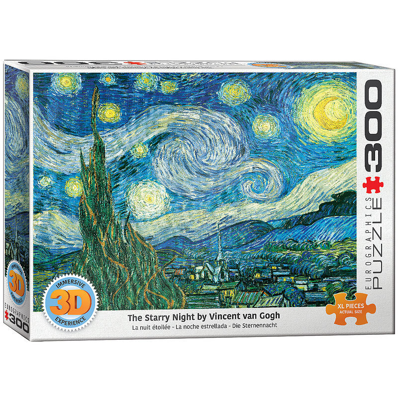Puzzle 300 3d starry night by van gogh 6331-1204