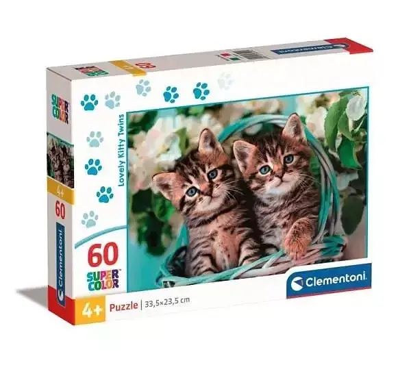 Puzzle 60 super kolor lovely kitty twins 26599