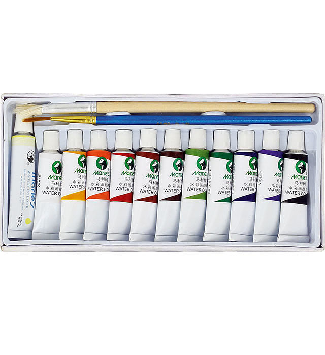 Farby akwarelowe Maries 12 kolorów  5 ml