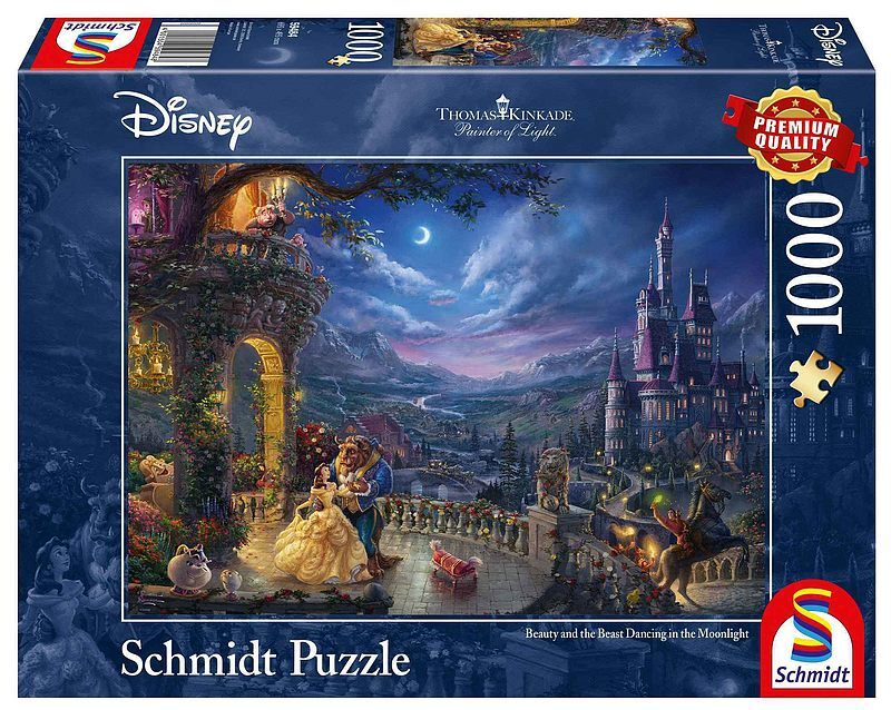 Puzzle 1000 pq t. Kinkade piękna i bestia