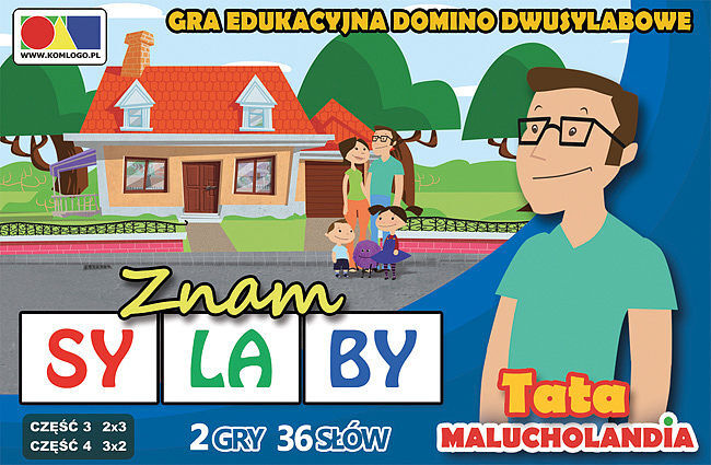 Gra domino znam sylaby cz. 3 i 4 - zestaw tata