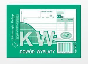 Dowód wypłaty KW 402-5
