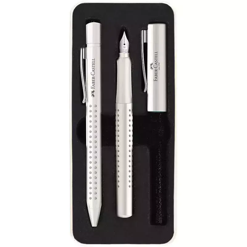 Zestaw prezentowy grip 2010 pióro wieczne + długopis coconut milk opakowanie metalowe faber-castell