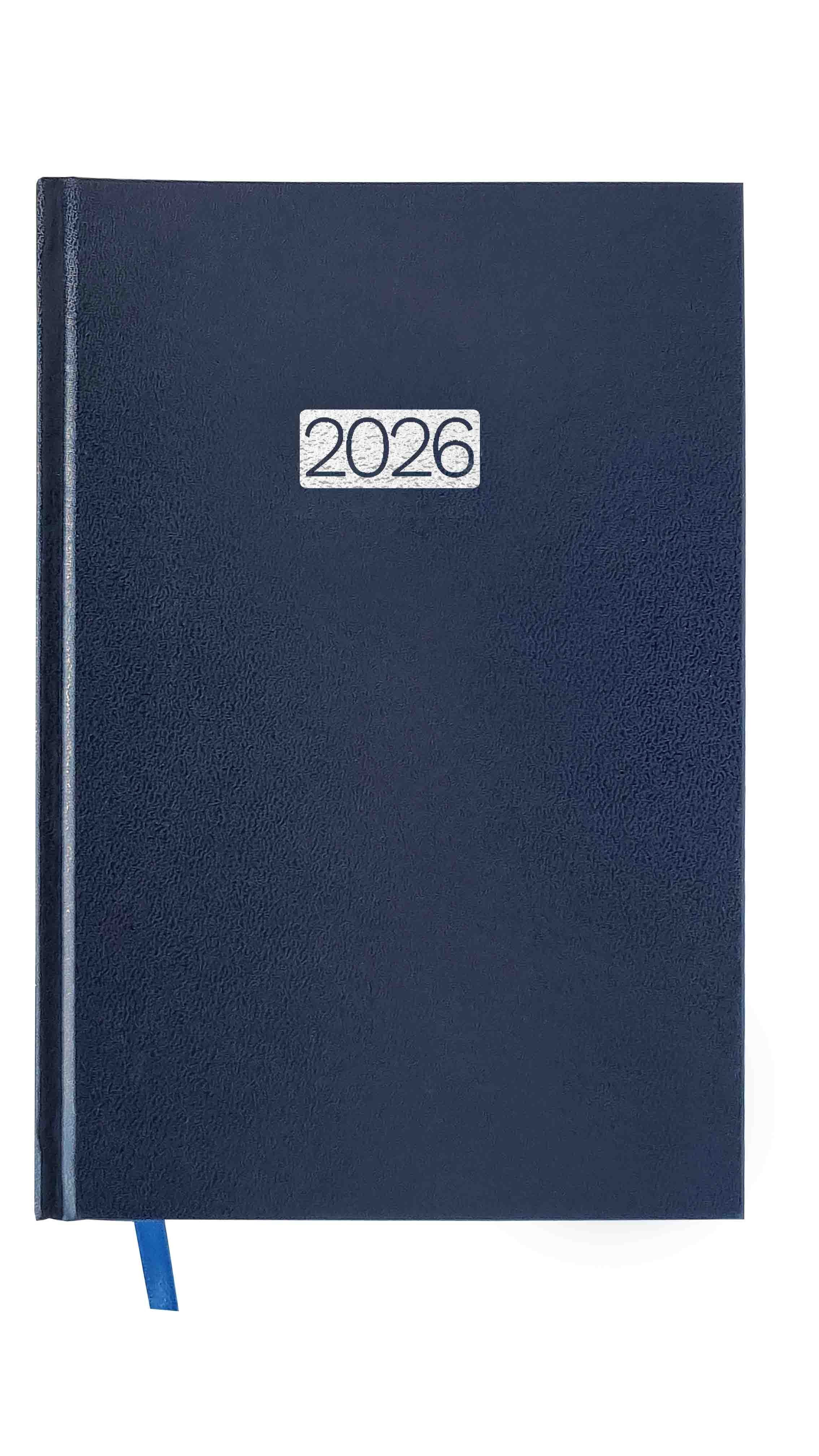 Kalendarz 2026 A5 Ekonomiczny dzienny V2 granatowy K-A5D E