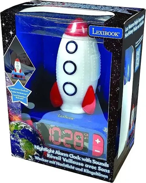 Lampka nocna budzik cyfrowy lexibook rl800spc