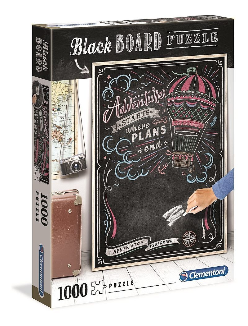 Puzzle 1000 czarna tablica podróż 39478