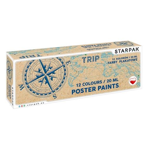Farby plakatowe 12 kolorów 20ml