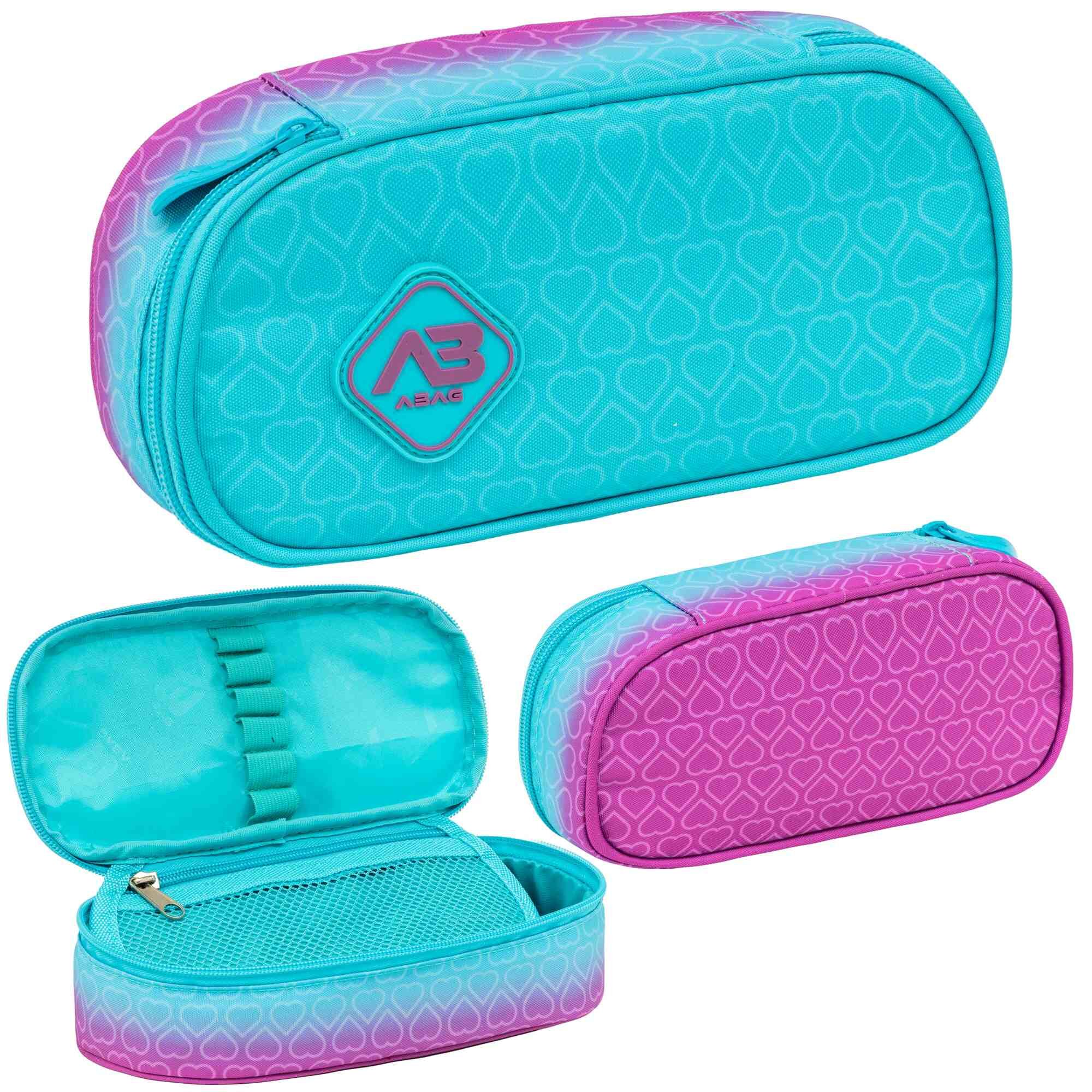 Piórnik owalny Abag Hexagon Mint Ombre