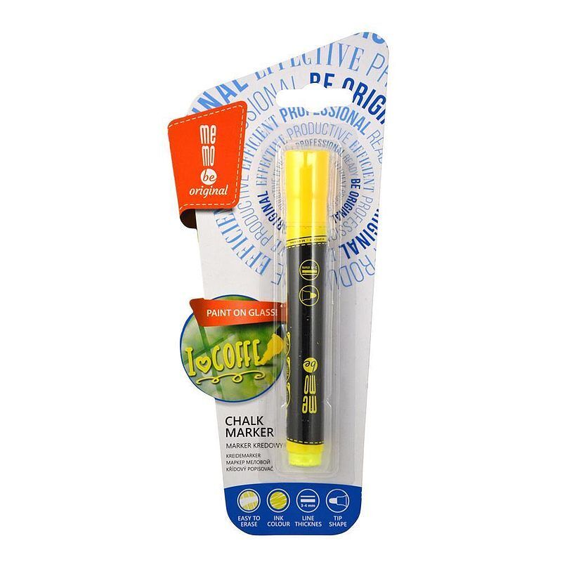 Marker kredowy memobe okrągła końcówka kolor żółty neon blister
