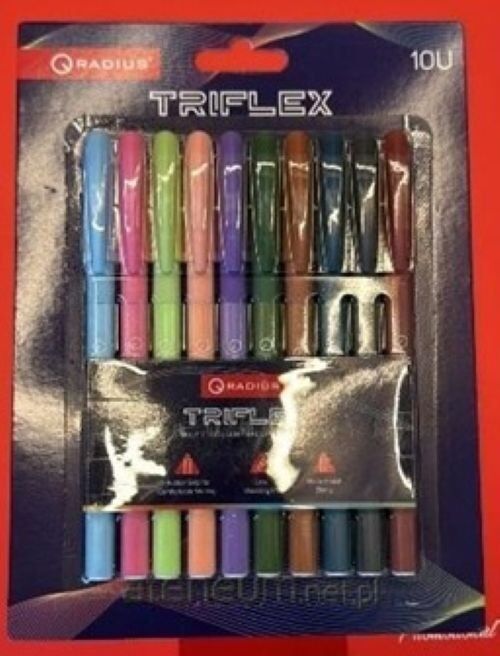 Zestaw długopisów kulkowych Tri Flex 10 sztuk