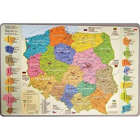 Podkładka mapa administracyjna polski