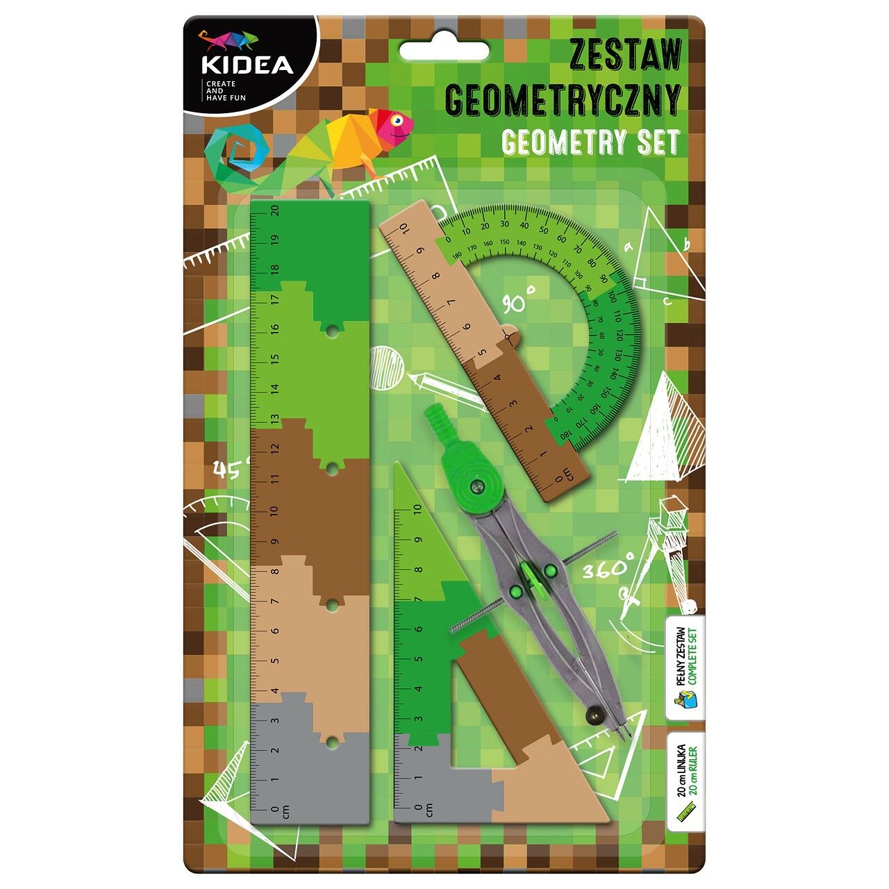 Zestaw geometryczny 4 elementy Kidea