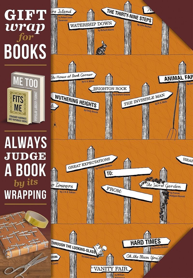 Gift wrap - papier do książki - novel signposts