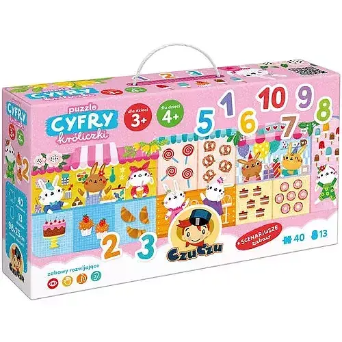 CzuCzu Puzzle Cyfry Króliczki 3+ 4+
