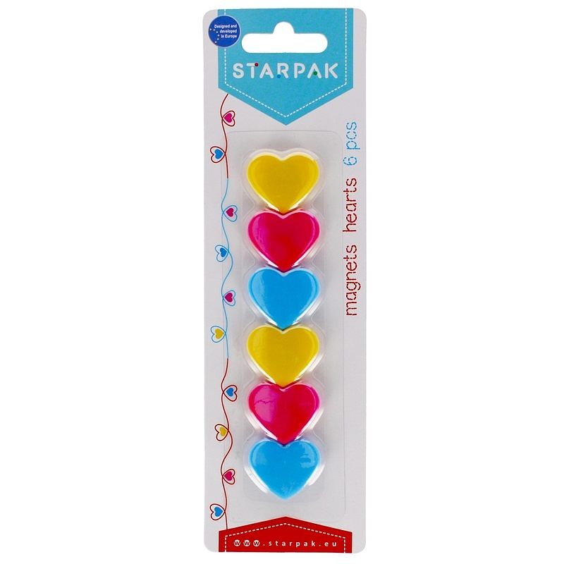 Magnesy serce 6 szt