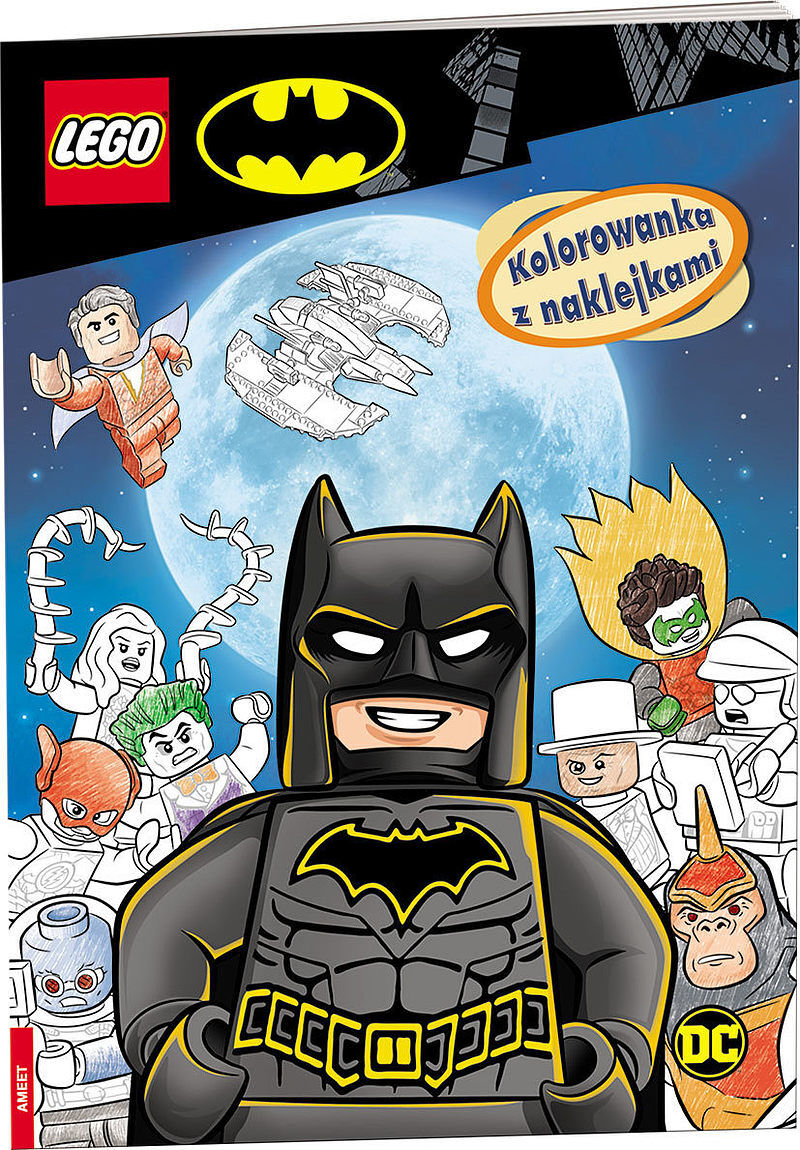 Lego batman kolorowanka z naklejkami na-6450