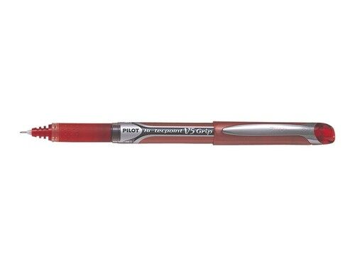Pióro kulkowe z płynnym tuszem Pilot Hi-Tecpoint V5 Grip Czerwony Fine