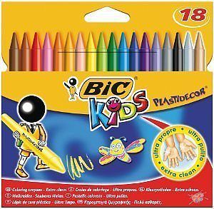 Kredki świecowe BIC Kids Plastidecor 18 kolorów