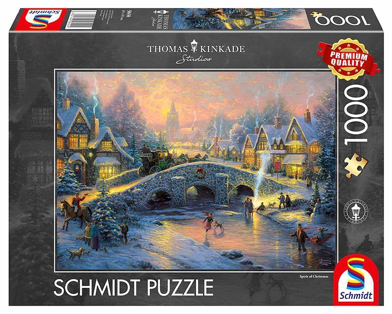 Puzzle 1000 pq t. Kinkade duch bożego narodzenia