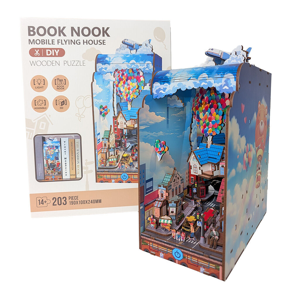 Puzzle 203 3D Książkowy zakątek Latający domek