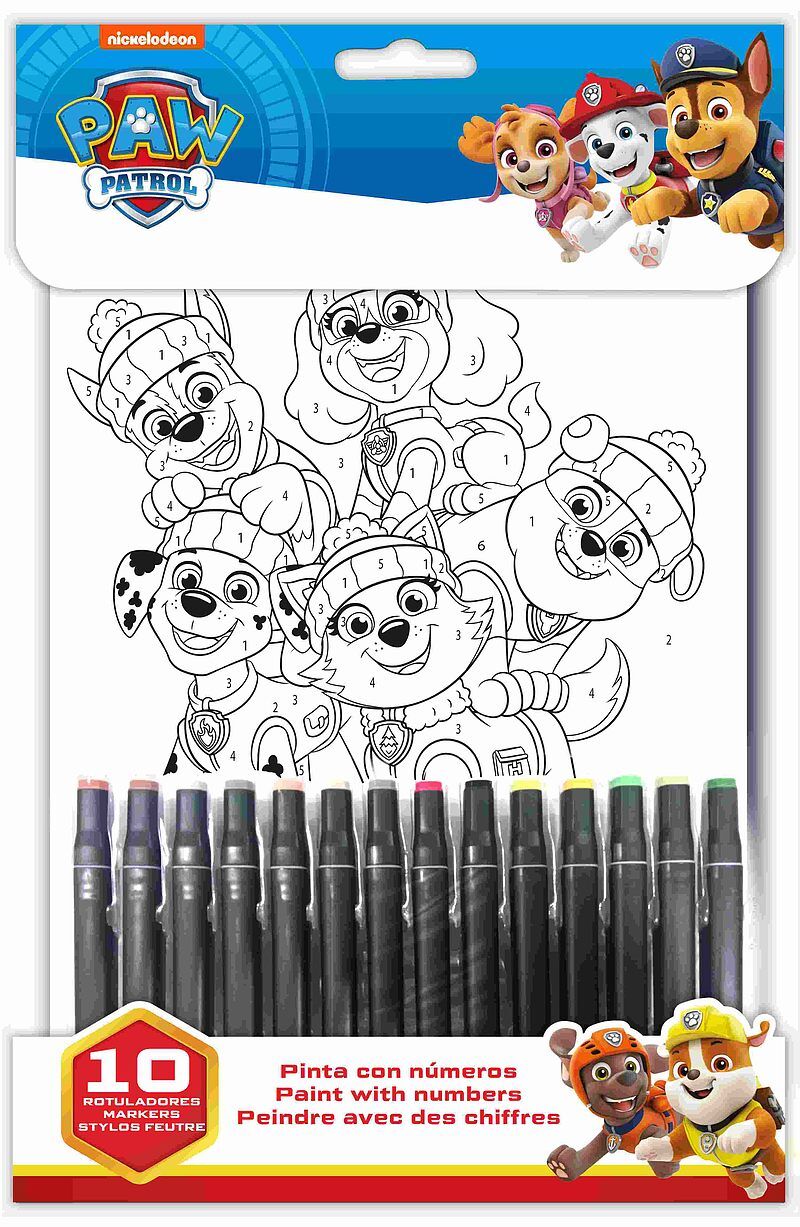 Malowanie po numerkach paw patrol pw19900