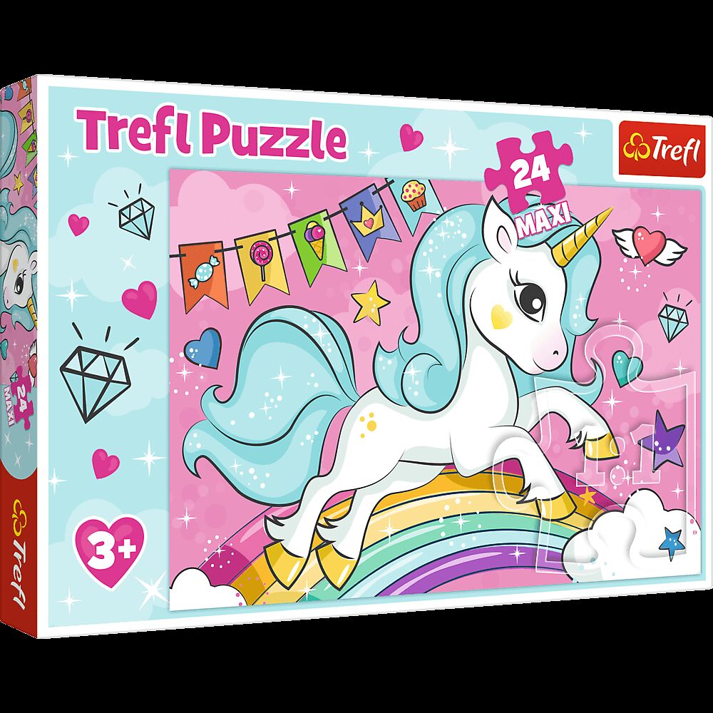 Puzzle 24 maxi Słodki jednorożec 14302