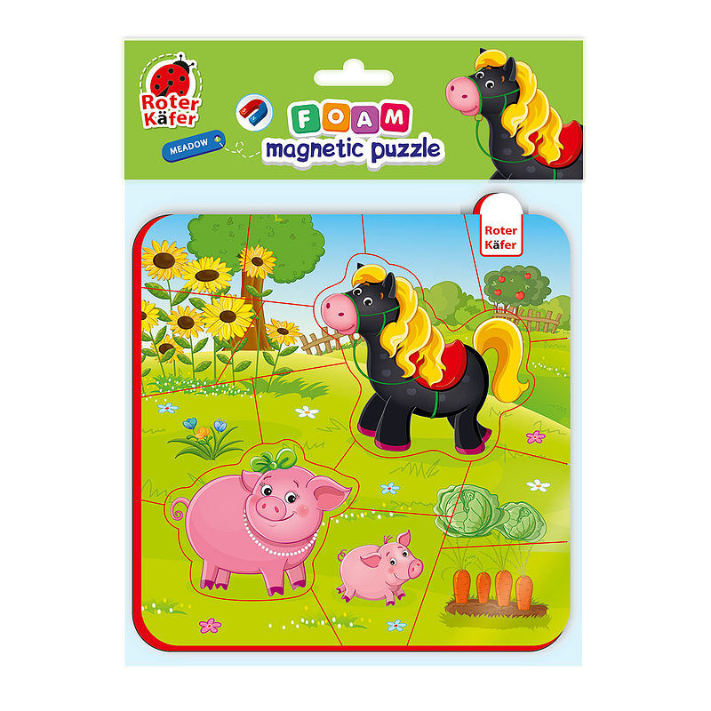 Puzzle magnetyczne z pianki koń i świnia rk5010-08