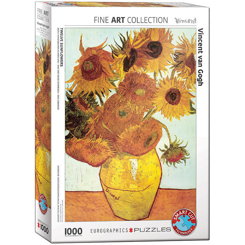 Puzzle 1000 twelve sunflowers by van go 6000-3688