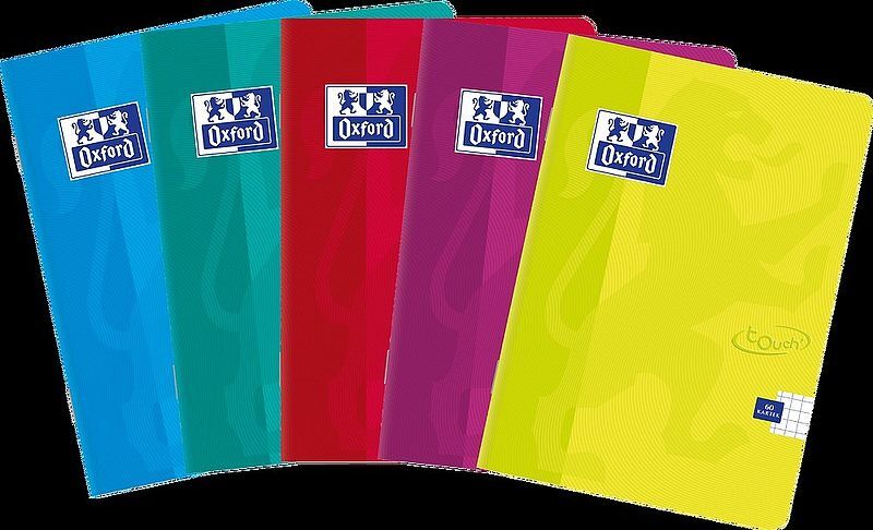 Zeszyt a4 60k kratka oxford touch mix pakiet 5 sztuk