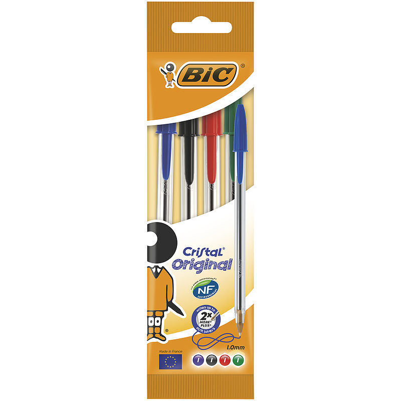Długopis bic cristal original mix ast pouch 4szt
